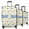 Boy's Space Themed 3 Piece Luggage Set - 20" Carry On, 24" Medium Checked, 28" Large Checked (Personalized)