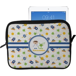 Boy's Space Themed Tablet Case / Sleeve - Large (Personalized)