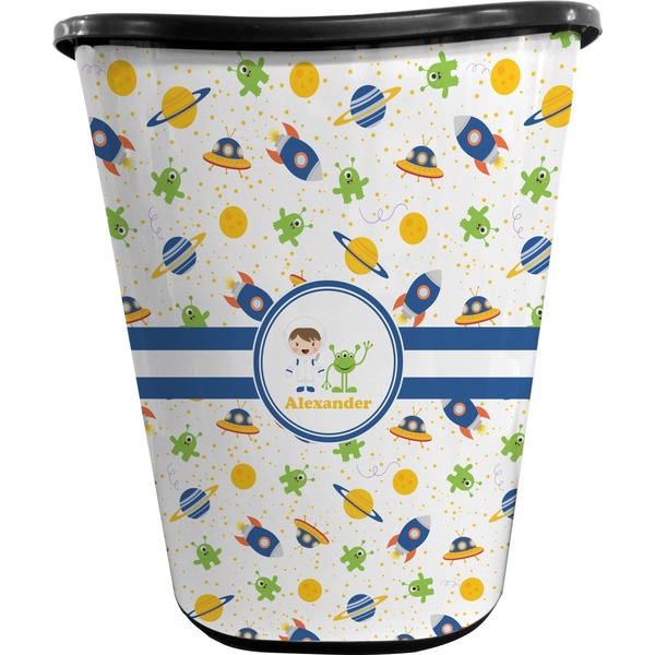 Boy's Space Themed Waste Basket (Black)