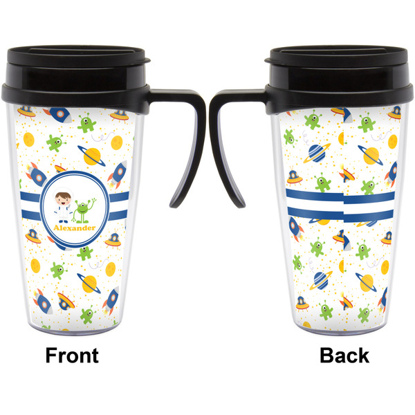 Boy's Space Themed Travel Mug with Black Handle - Approval