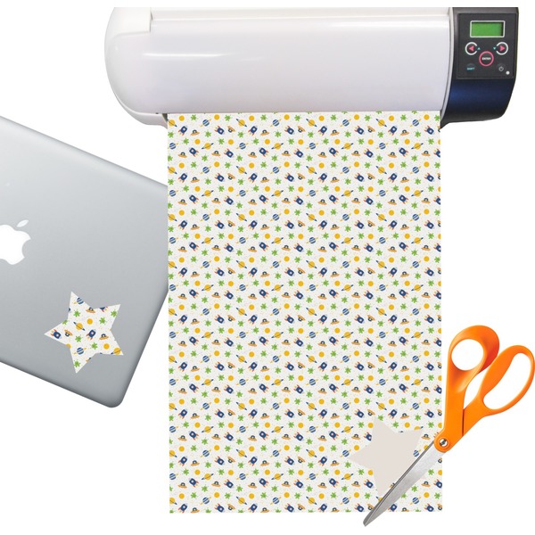 Custom Boy's Space Themed Sticker Vinyl Sheet (Permanent)