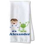 Boy's Space Themed Kitchen Towel - Waffle Weave - Partial Print (Personalized)