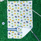 Boy's Space Themed Waffle Weave Golf Towel - In Context