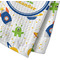 Boy's Space Themed Waffle Weave Towel - Closeup of Material Image