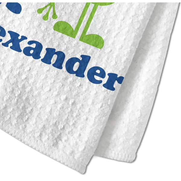 Boy's Space Themed Waffle Weave Towel - Closeup of Material Image