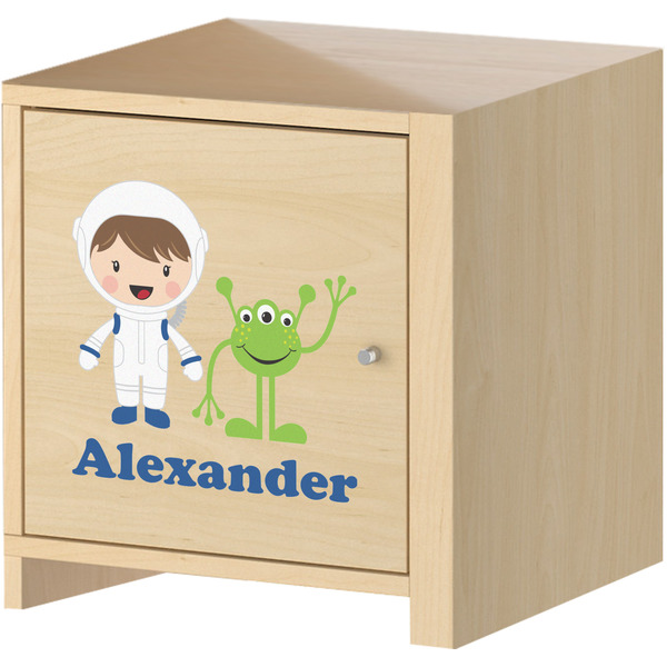 Boy's Space Themed Wall Graphic on Wooden Cabinet