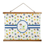 Boy's Space Themed Wall Hanging Tapestry - Wide (Personalized)