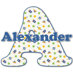 Boy's Space Themed Name & Initial Decal - Custom Sized (Personalized)