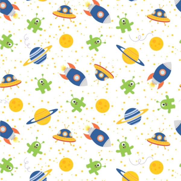 Boy's Space Themed Wallpaper Square