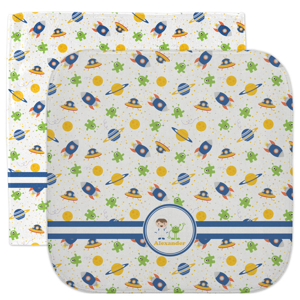 Custom Boy's Space Themed Facecloth / Wash Cloth (Personalized)