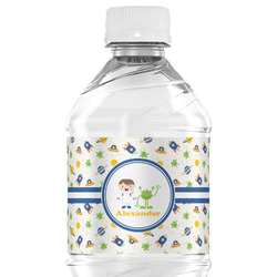 Boy's Space Themed Water Bottle Labels - Custom Sized (Personalized)