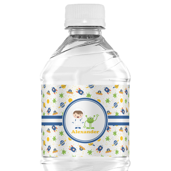 Custom Boy's Space Themed Water Bottle Labels - Custom Sized (Personalized)