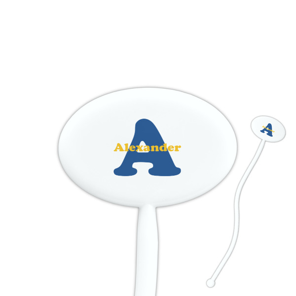 Custom Boy's Space Themed Oval Plastic Stir Sticks (Personalized)