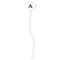 Boy's Space Themed White Plastic 7" Stir Stick - Oval - Single Stick