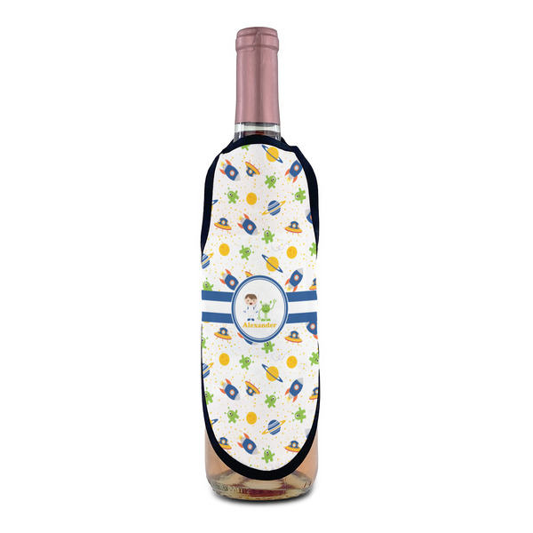 Boy's Space Themed Wine Bottle Apron - IN CONTEXT