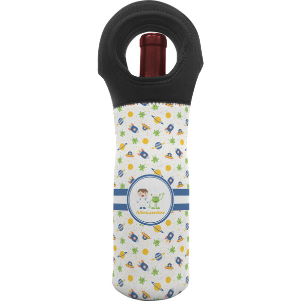 Custom Boy's Space Themed Wine Tote Bag (Personalized)
