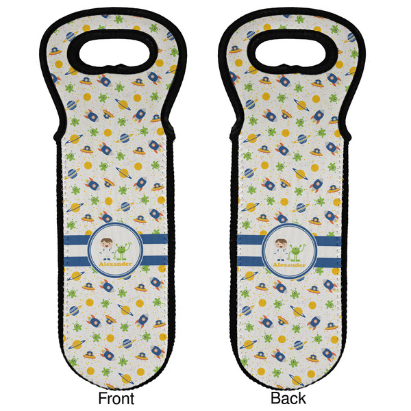 Boy's Space Themed Wine Tote Front & Back
