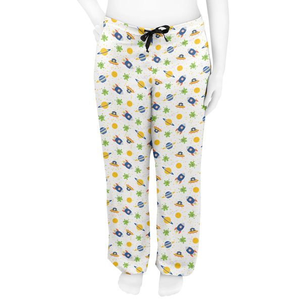 Boy's Space Themed Women's Pj on model - Front