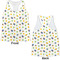 Boy's Space Themed Womens Racerback Tank Tops - Medium - Front and Back