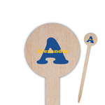 Boy's Space Themed 6" Round Wooden Food Picks - Single Sided (Personalized)