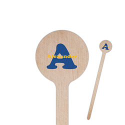 Boy's Space Themed 6" Round Wooden Stir Sticks - Single Sided (Personalized)