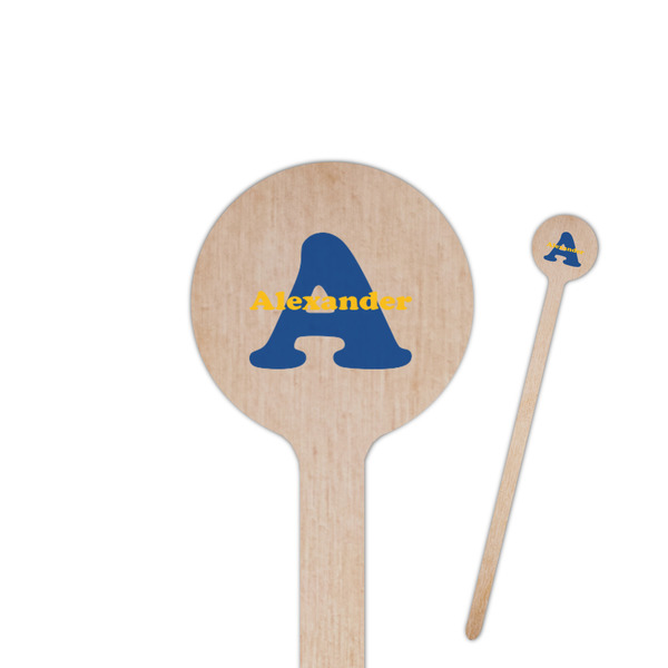 Custom Boy's Space Themed Round Wooden Stir Sticks (Personalized)