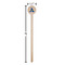 Boy's Space Themed Wooden 6" Stir Stick - Round - Dimensions