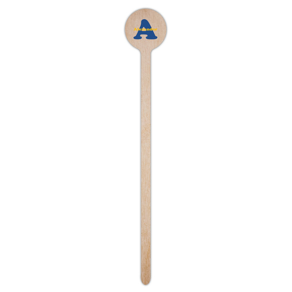 Boy's Space Themed Wooden 7.5" Stir Stick - Round - Single Stick