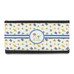 Boy's Space Themed Leatherette Ladies Wallet (Personalized)
