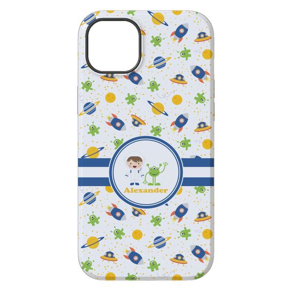 Boy's Space Themed iPhone 14 Plus Tough Case - Back