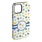 Boy's Space Themed iPhone Case - Rubber Lined - iPhone 15 Pro Max (Personalized)