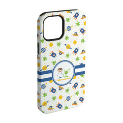 Boy's Space Themed iPhone Case - Rubber Lined - iPhone 15 (Personalized)