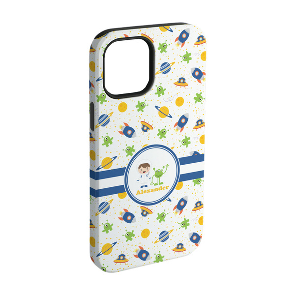 Custom Boy's Space Themed iPhone Case - Rubber Lined - iPhone 15 (Personalized)