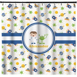 Boy's Space Themed Shower Curtain (Personalized)