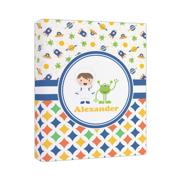 Custom Boy's Space & Geometric Print Canvas Print (Personalized)