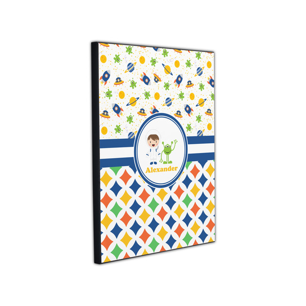 Boy's Space & Geometric Print 11x14 Wood Print - Angle View