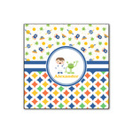 Boy's Space & Geometric Print Wood Print - 12x12 (Personalized)