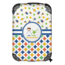 Boy's Space & Geometric Print Kids Hard Shell Backpack (Personalized)