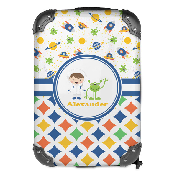 Boy's Space & Geometric Print 13" Hard Shell Backpacks - FRONT