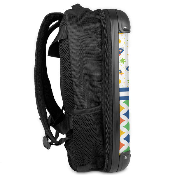 Boy's Space & Geometric Print 13" Hard Shell Backpacks - Side View