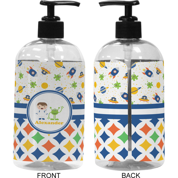 Boy's Space & Geometric Print 16 oz Plastic Liquid Dispenser (Approval)