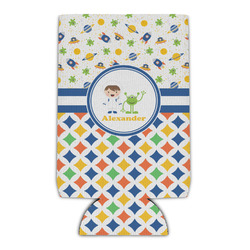 Boy's Space & Geometric Print Can Cooler (Personalized)