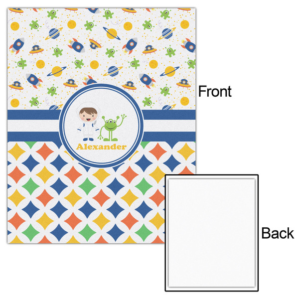 Boy's Space & Geometric Print 16x20 - Matte Poster - Front & Back