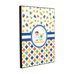 Boy's Space & Geometric Print Wood Prints (Personalized)