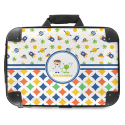 Boy's Space & Geometric Print Hard Shell Briefcase - 18" (Personalized)