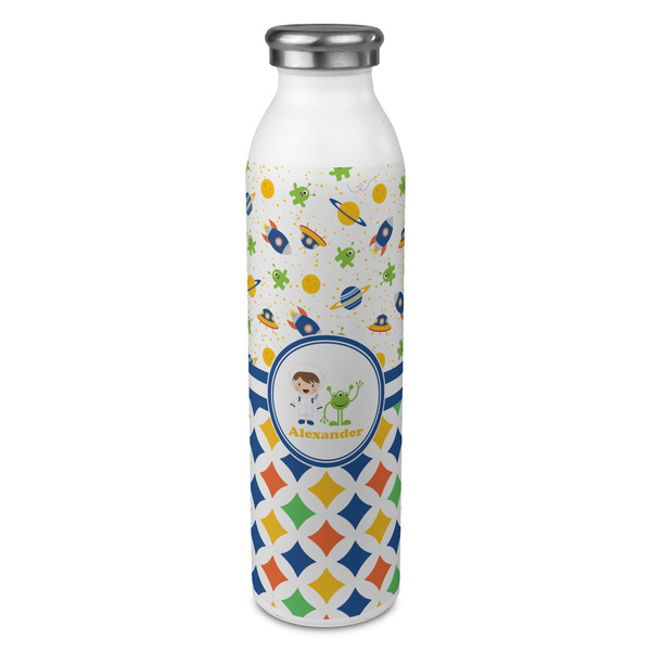 Custom Boy's Space & Geometric Print 20oz Stainless Steel Water Bottle - Full Print (Personalized)
