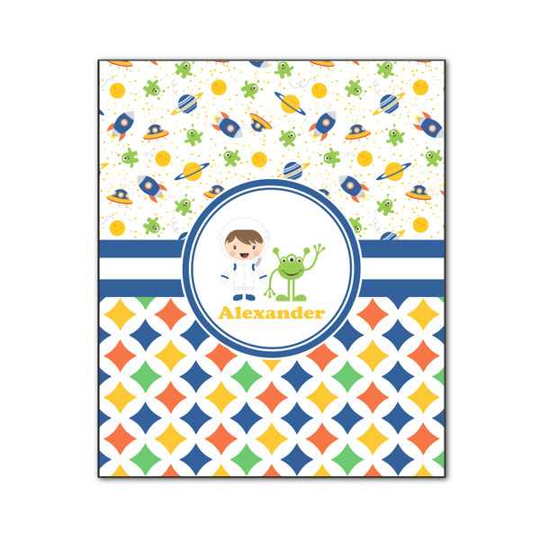 Boy's Space & Geometric Print 20x24 Wood Print - Front View