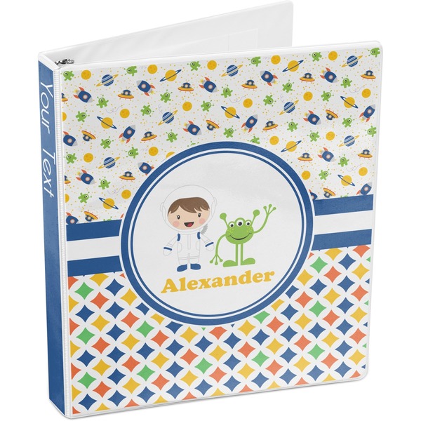 Boy's Space & Geometric Print 3-Ring Binder 3/4 - Main