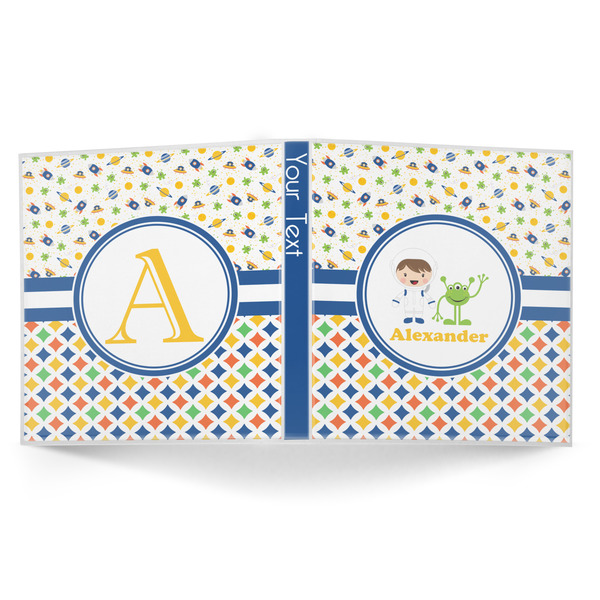 Boy's Space & Geometric Print 3-Ring Binder Approval- 1in