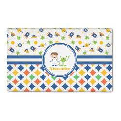 Boy's Space & Geometric Print 3' x 5' Patio Rug (Personalized)